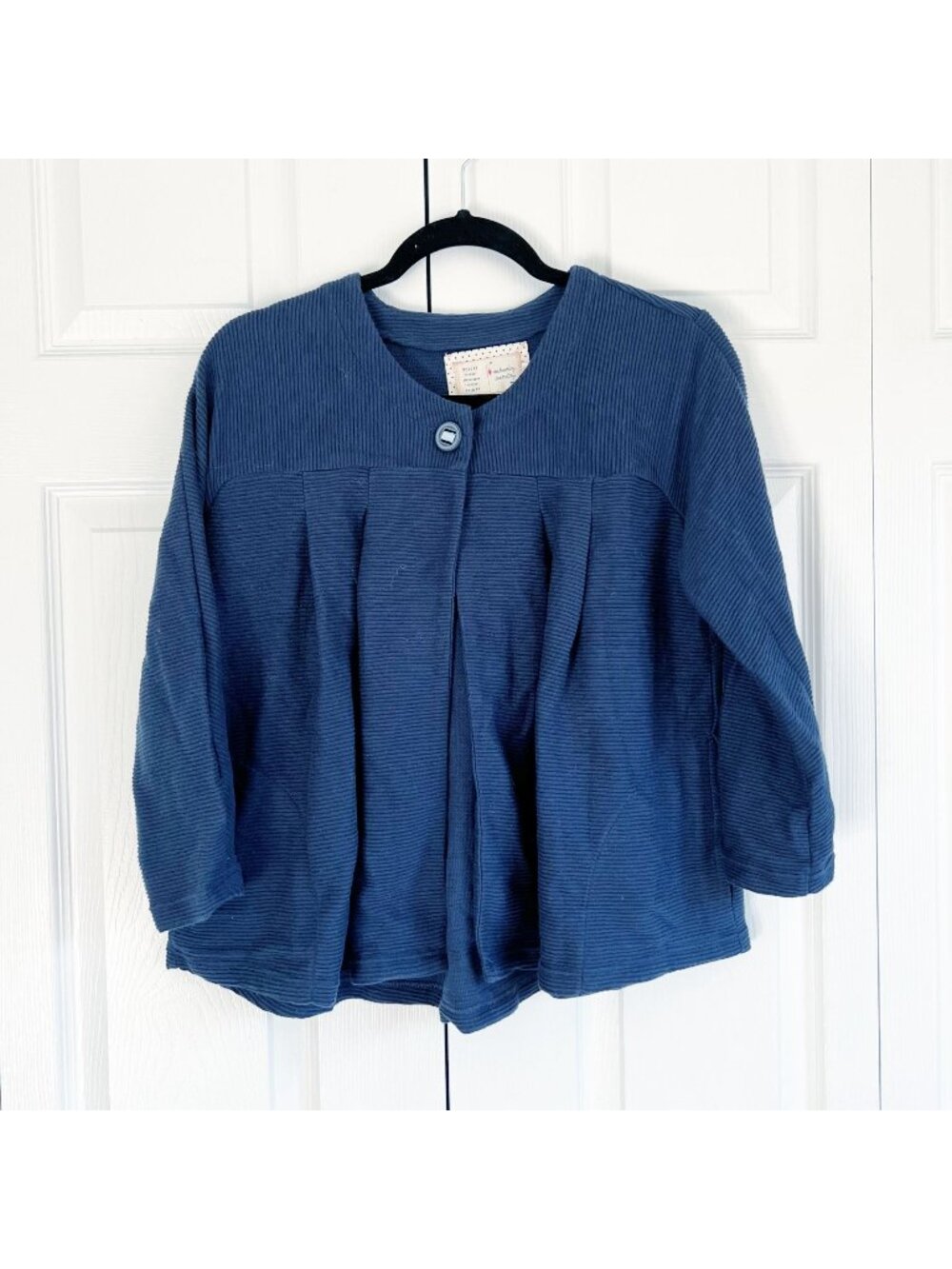 Anthropologie Saturday Sunday Blue One Button Sweater Women's Size X-Small XS